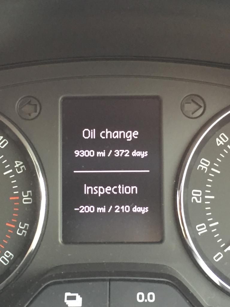 Inspection Now Reset Skoda Fabia Mk II 2007 2014 BRISKODA